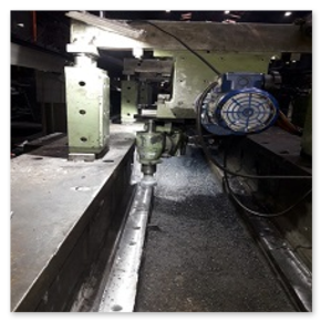 Bearbeiten der Auflagefläche einer Stoßbank