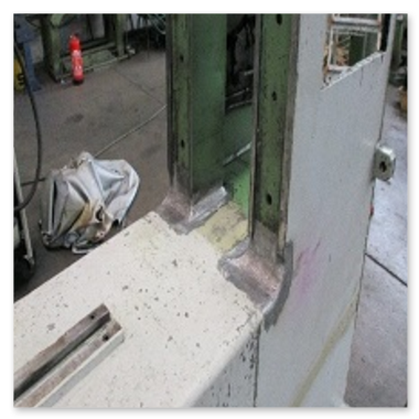 Schweißreparatur einer C-Presse