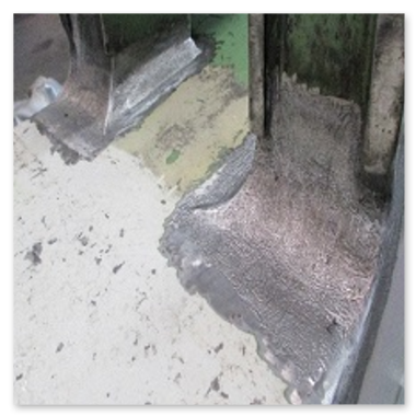 Schweißreparatur einer C-Presse