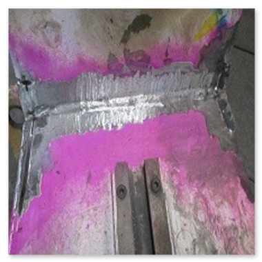 Schweißreparatur einer C-Presse