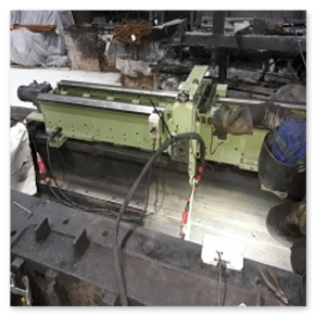 Bearbeiten der Auflagefläche einer Stoßbank