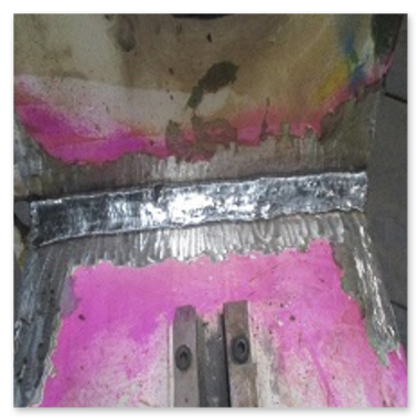 Schweißreparatur einer C-Presse