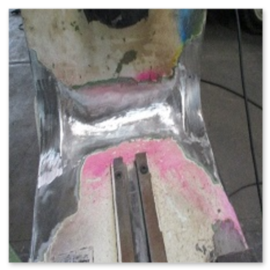 Schweißreparatur einer C-Presse